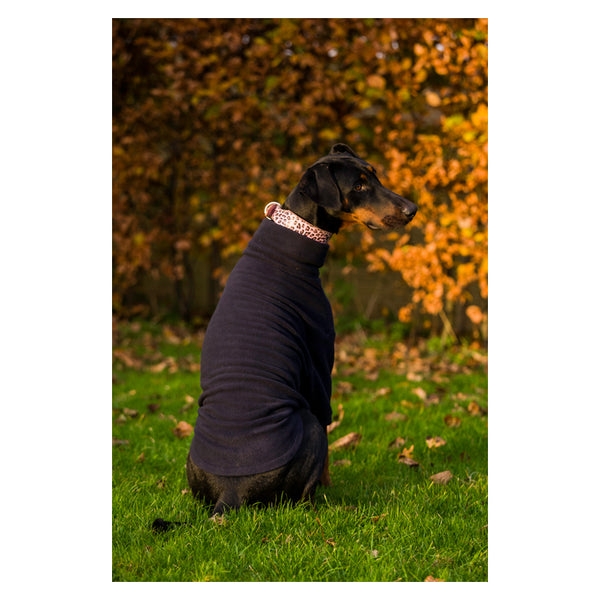 Rear view of Cameo Cosy Fleece Jumper in black
