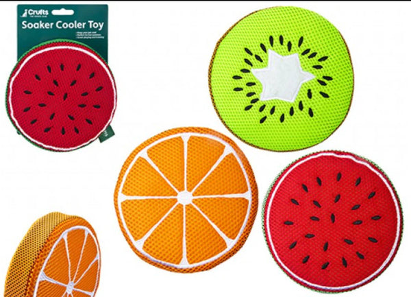 Crufts Fruit Cooler Soaker Toy, Keep Cool, Freezable, 3 Designs