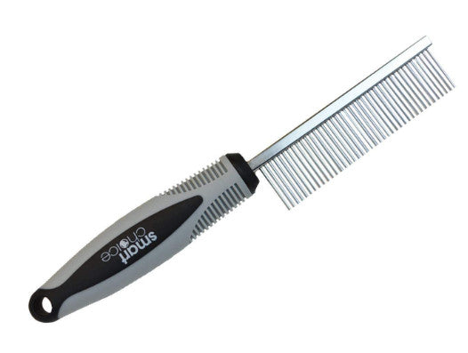 Smart Choice Medium Grooming Comb Grey/Black, Medium To Long Coats, Dog