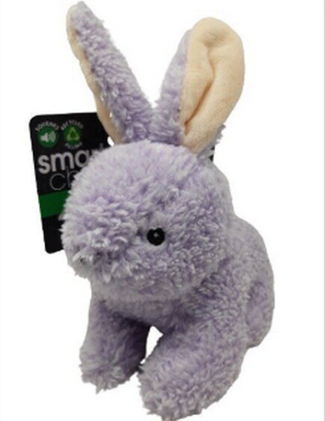 Smart Choice Plush Squeaky Rabbit Dog Toy, 3 Colours Available, Recycled Filling
