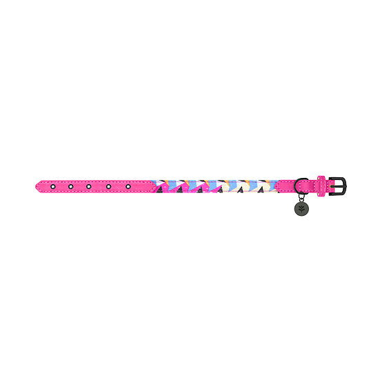 Sotnos Pink Geometric Dog Collar