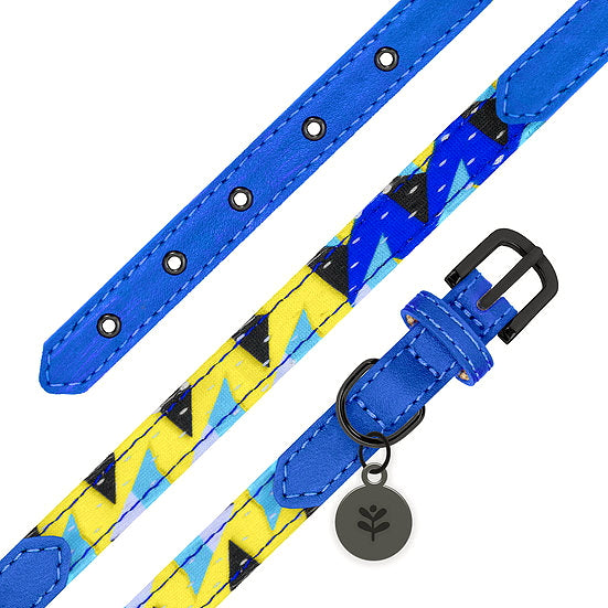 Sotnos Geometric Blue Dog Collar