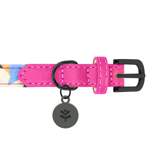 Sotnos Pink Geometric Dog Collar