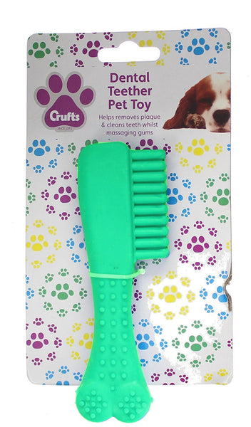 Crufts Puppy Teething Toothbrush Toy in green