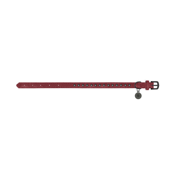 Sotnos Oxblood Studded Dog Collar