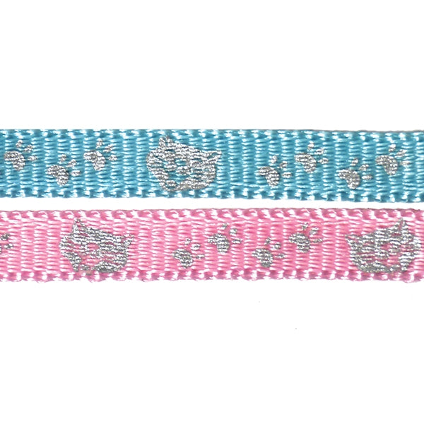 Kitten Reflective Collar in blue and pink