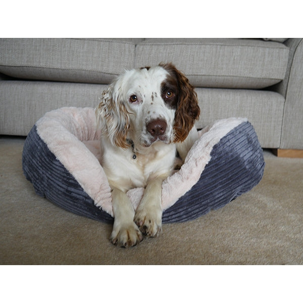 Grey Jumbo Cord Plush Bed