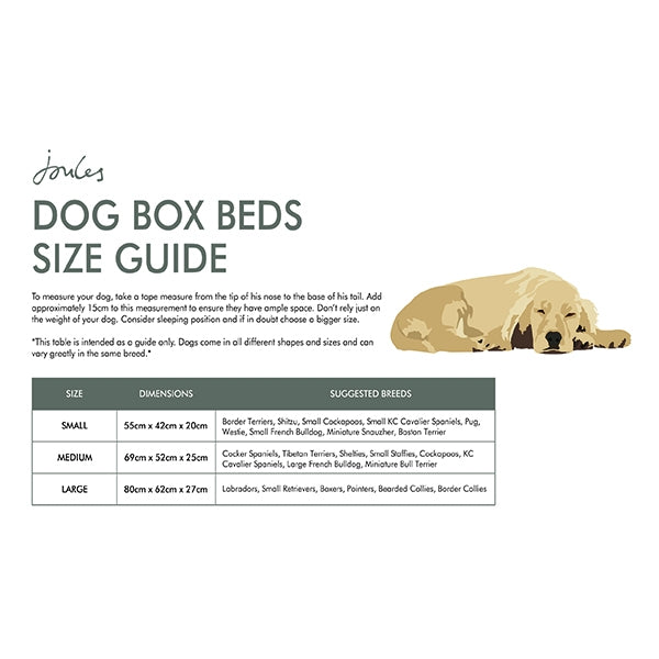 Size guide for Joules Box Bed
