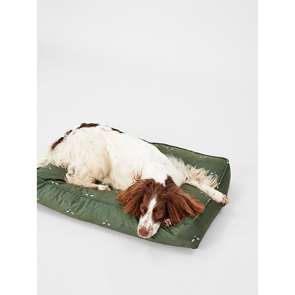 Dog laying down on Joules Bee Print Mattress