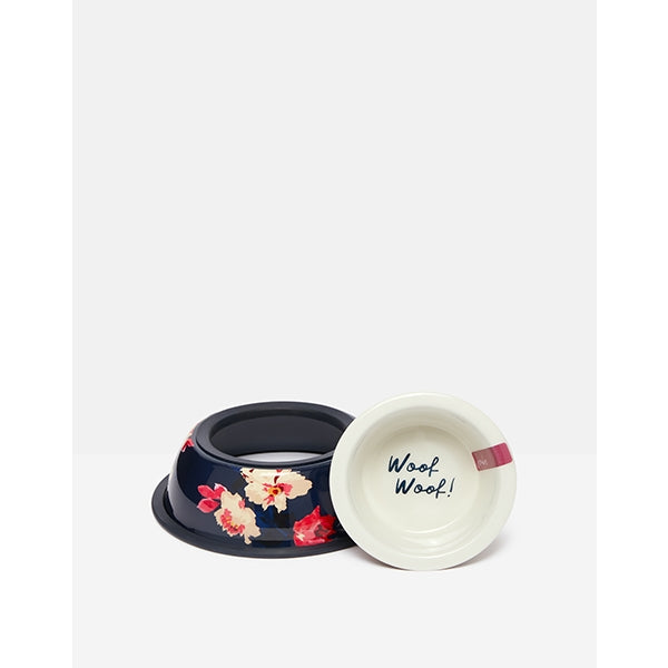 Joules Bircham Bloom Dog Bowl with removable insert