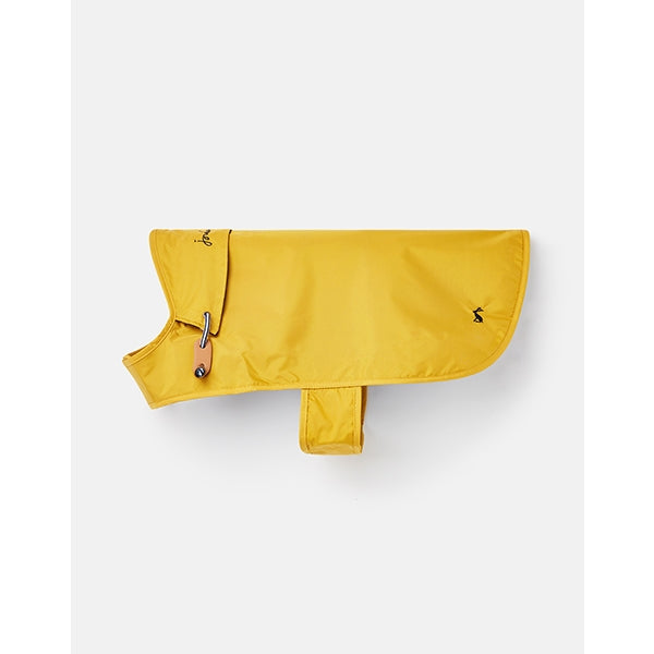 Side view of Joules Raincoat in gold