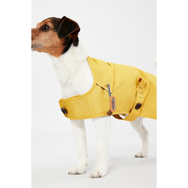 Joules mustard deals dog raincoat