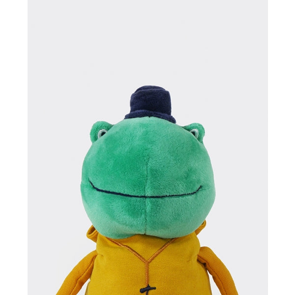 Close up of face of Joules Frog Dog Toy