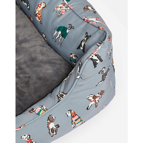 Close up of Joules Rainbow Dogs Box Bed