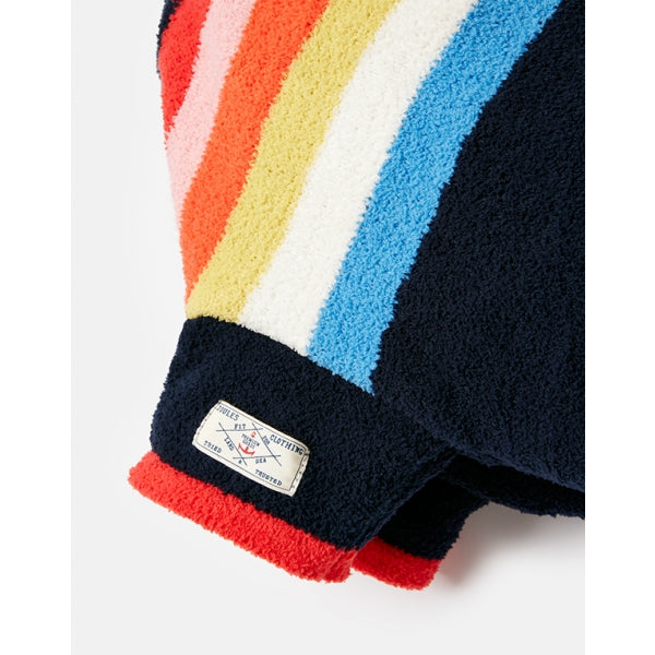 Close up of sleeve on Joules Seaport Chenille Stripe Jumper