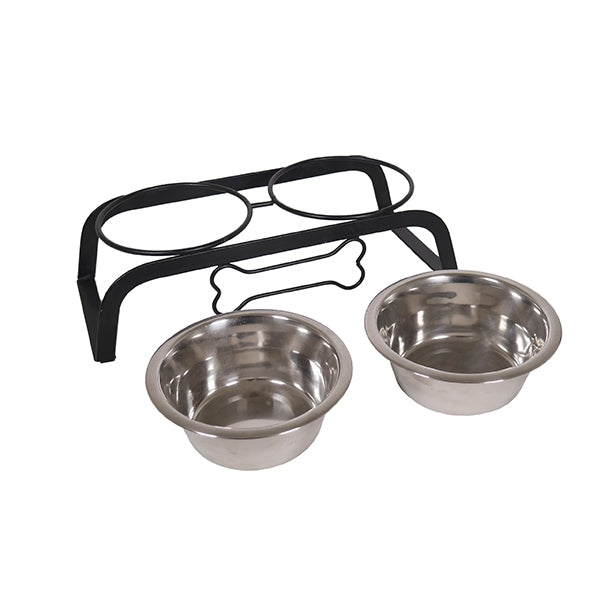 Bone Shaped Iron Double Diner and bowls
