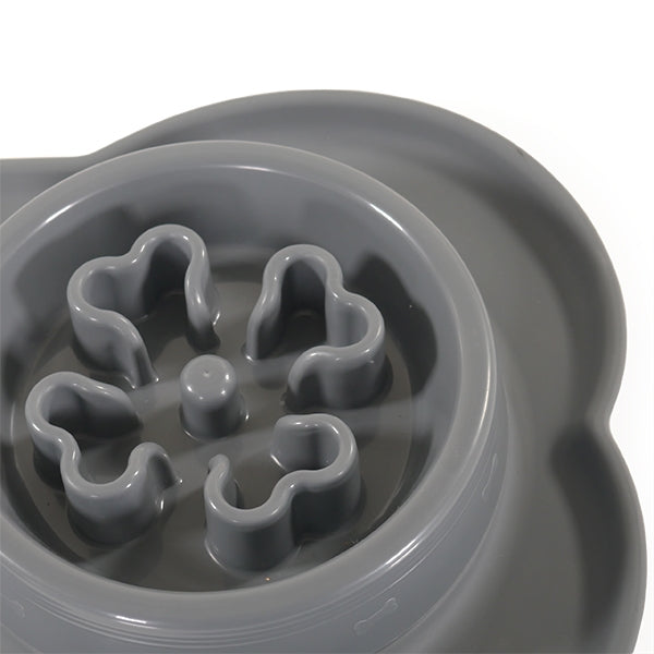 Close up of slow feeder bowl from Silicone Double Diner Slow Feeder