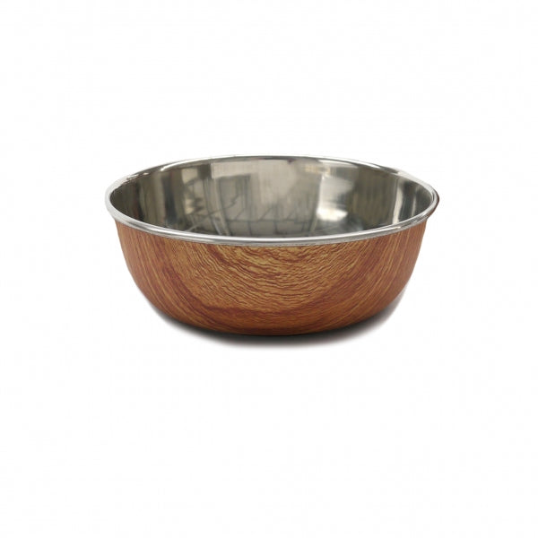 Wood Effect Steel Pet Bowl