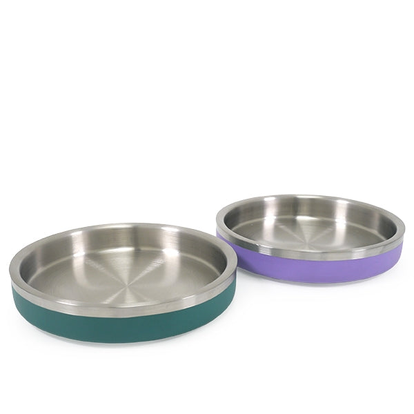 Shallow Double Wall Stainless Steel Bowl