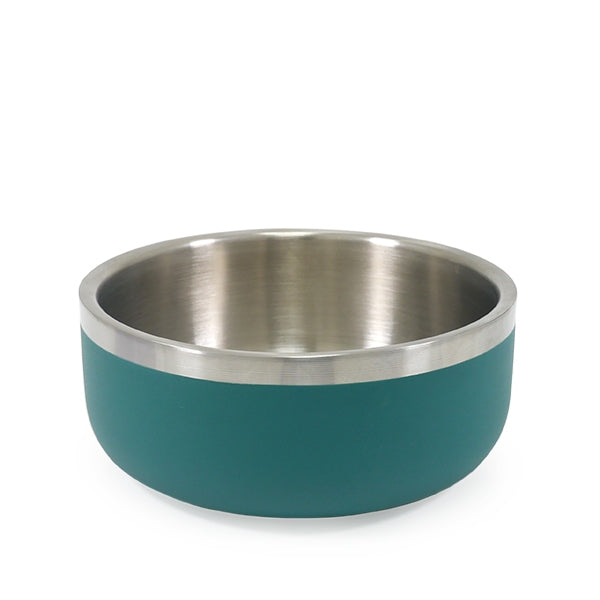 Double Wall Stainless Steel Bowl in teal