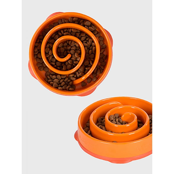 Two different angles of Outward Hound Fun Feeder Swirl