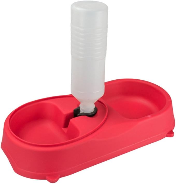 Refilling Double Pet Bowl - Red