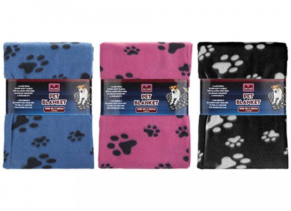 Super Soft Fleece Pet Blanket - 3 Assorted Colours