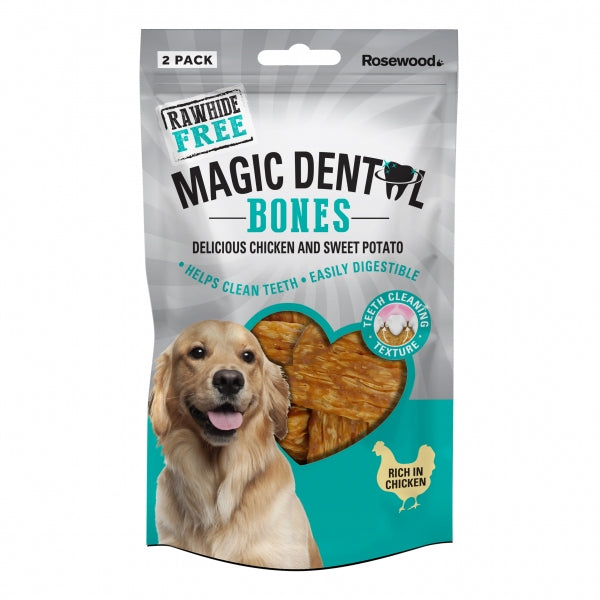 Magic Dental Rawhide Free Bones - 2 pack