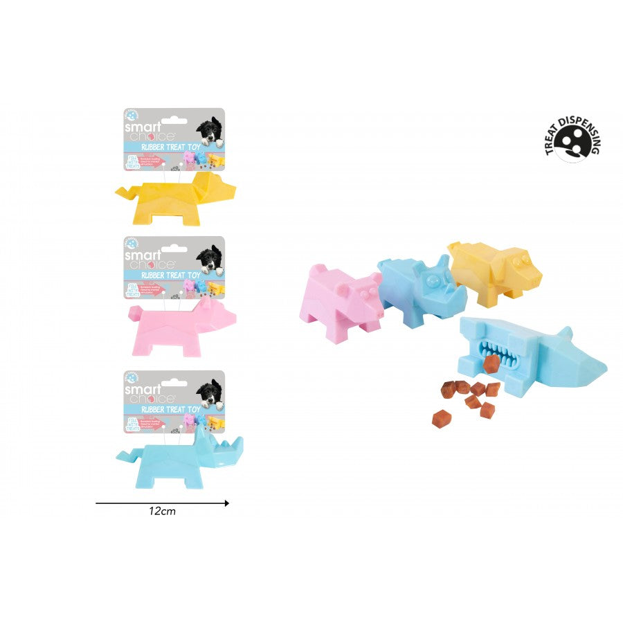 Treat Dispensing Animal Dog Toy - Assorted Colours