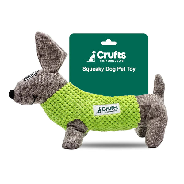 Crufts Squeaky Dog 30cm Pet Toy