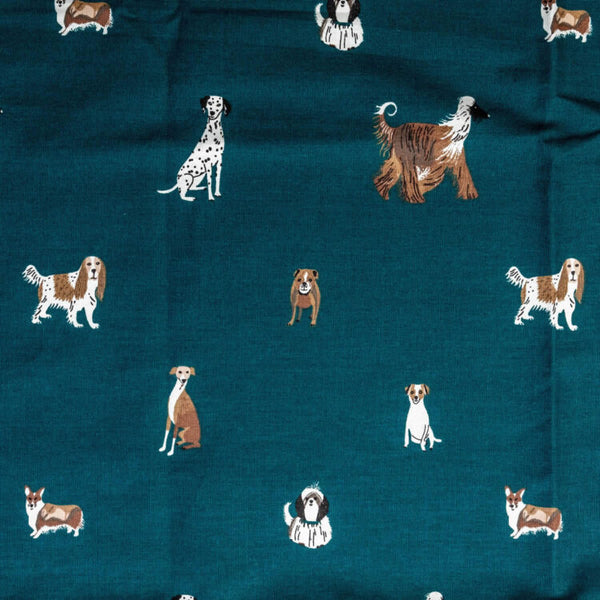 Close up of dog pattern on Laura Ashley Park Dogs Deep Duvet