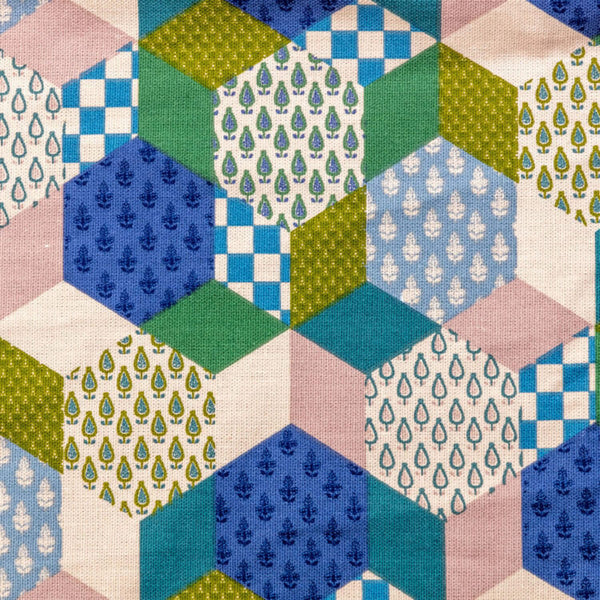 Close up of pattern on Laura Ashley Thistle Patchwork Duvet