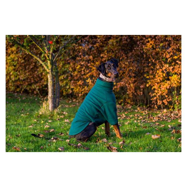 Side view of Cameo Cosy Fleece Jumper in green