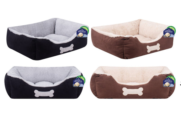 Faux Suede Pet Bed - Available in different sizes and colours