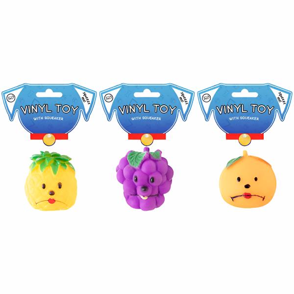 Vinyl Squeaky Fruit Dog Toy