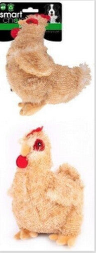 Plush Chicken Squeaky Dog Toy, Recycled Filling, Feather Feel Plush Toy, 3 Colours