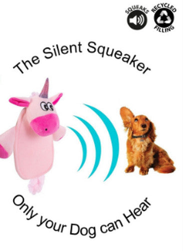 Silent Squeaker Plush Dog Toy, Elephant, Alligator Or Unicorn