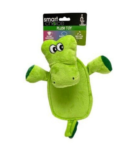 Silent Squeaker Plush Dog Toy, Elephant, Alligator Or Unicorn