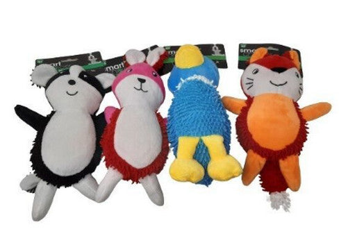 Plush Squeaky Small Animal Dog Toy, Panda, Duck, Fox Or Rabbit