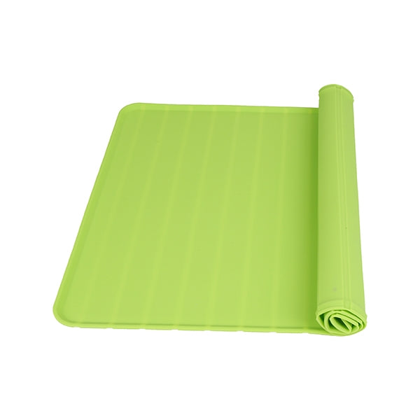 Foldable silicone travel mat rolled up
