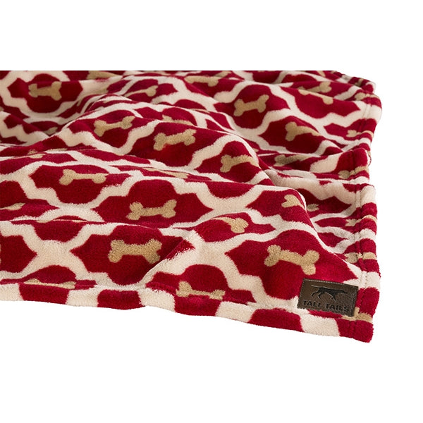 Tall Tails – Red Bone Fleece Blanket 