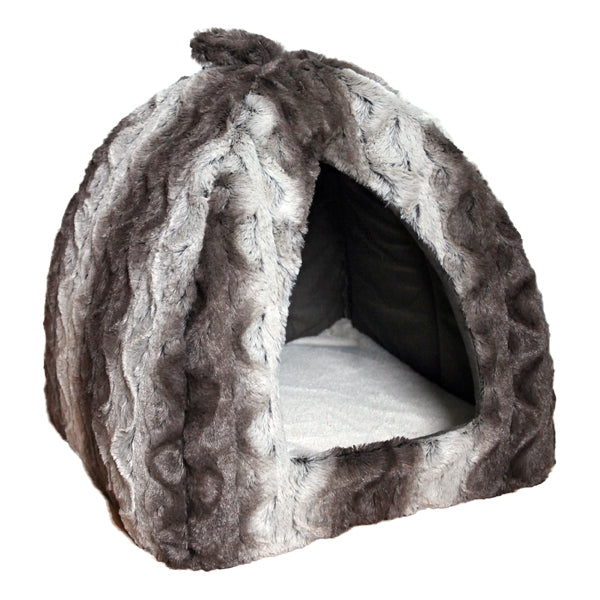 Grey & Cream Snuggle Plush Pyramid