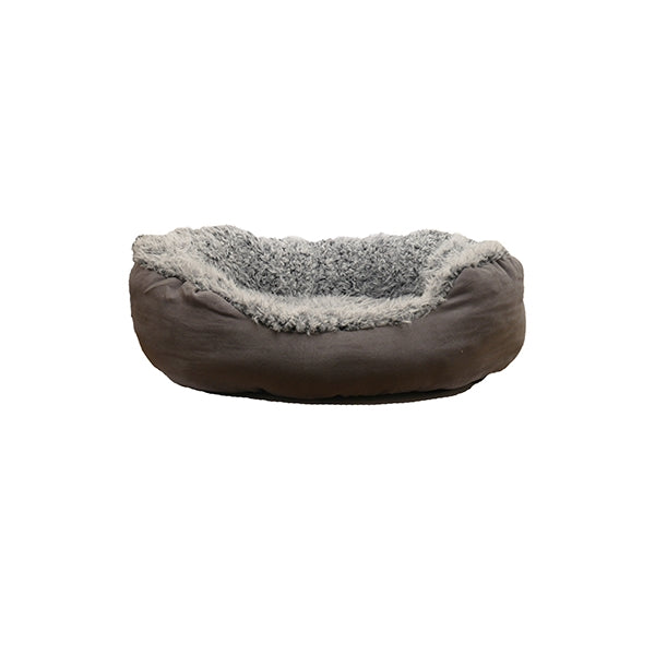 Grey Faux Suede Bed