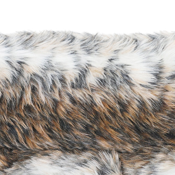 Close up of Brown Cosy Fur Print Bed