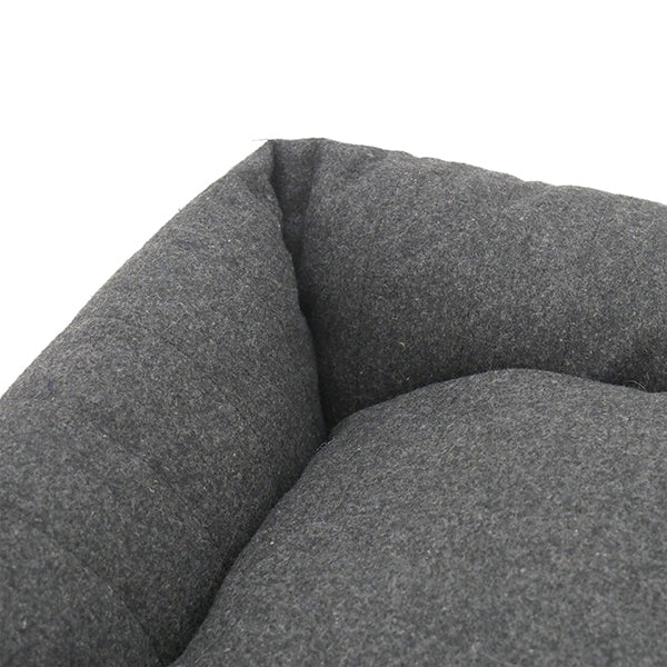 Close up of Grey Felt With Memory Foam Bed
