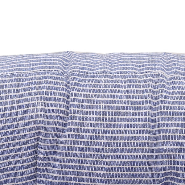 Close up of Blue Sky Stripes Bed