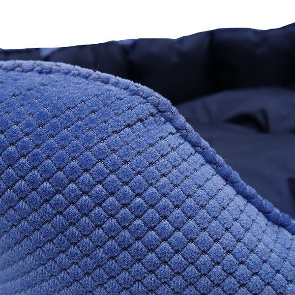 Close up of Quilted Navy Water Resistant Bed