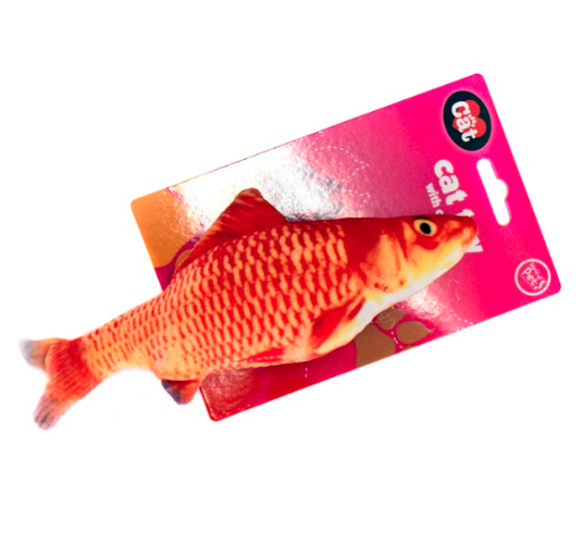 Fish Kicker Toy with Catnip - Goldfish