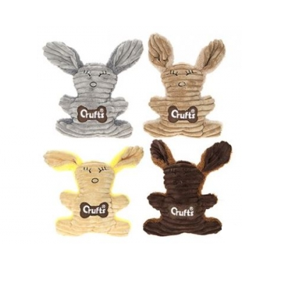 Crufts Squeaky Rabbit - Beige