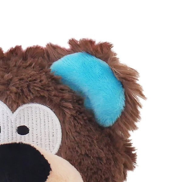 Close up of ear of Super Tough Plush – Rope Core Bear